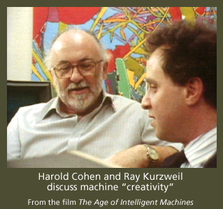Ray Kurzweil converses with Harld Cohen, creator of AARON